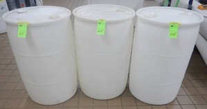 50-Gallon White Drums