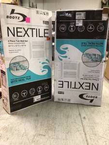 Lot of 2 Bootz Nexttile 4 Piece Tub Wall Set 60H x 30d X 60W (review pictures)
