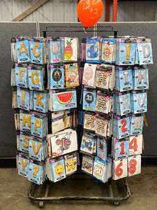 Retail Product Rack FULL Of Assorted Party  Event Balloons