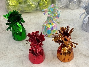 (10) Bags Of Assorted Color Tabletop Ballon Bouquet Weights