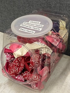 (4) Lidded Grab-Bins Of Loose Latex Party Balloons