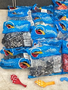 Box Lot Of Assorted Latex Party Balloons