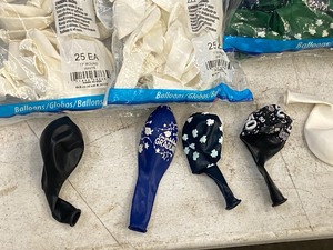 Box Lot Of Assorted Latex Party Balloons