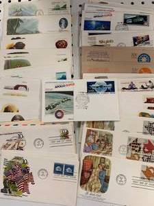 lot 10 image: Large Lot of 1970s First Day Cover Stamps