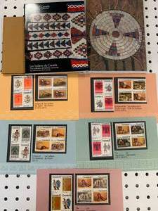 lot 23 image: Vintage Indians of Canada Stamp Set