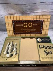 lot 28 image: Classic Go & Chess Set Games Vintage