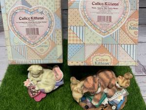 lot 31 image: Lot of 2 Calico Kittens from Enesco (these sell well on ebay)