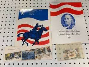 lot 56 image: 1972 & 1973 US Postage Commemorative Stamp Set