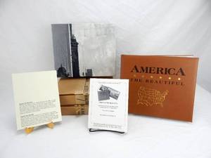 lot 12 image: Lot of 3 Vintage 1987 Limited Edition America The Beautiful Leather Bound Books