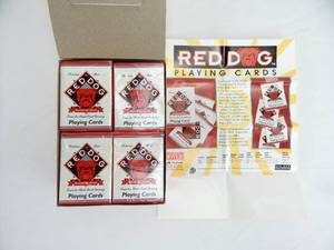 lot 20 image: Box of 12 Vintage 1996 Hoyle Red Dog Premium Beer Poker Size Playing Card Decks