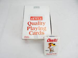 lot 23 image: Box of 12 Vintage 1996 Hoyle Cheetos Chester Cheetah Poker Size Playing Card Decks
