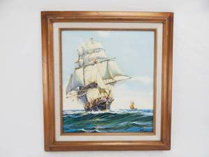 lot 36 image: Vintage Robert MacGregor Outward Bound Framed Canvas Print