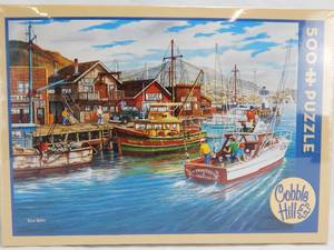 lot 51 image: Cobble Hill Ken Zylla Fishing Harbor 1000 Piece Sealed Puzzle