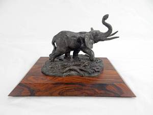 lot 6 image: Vintage Limited Edition S.A. Efron Bronze Elephant Sculpture