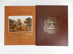 lot 82 image: Vintage 1979 The Great Book of Currier and Ives America Limited Edition Leather Bound Book