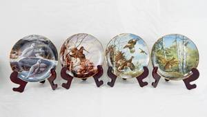 lot 133 image: Set of 4 Vintage 1986 Limited Edition David Maas Game Birds Collection Collector Plates