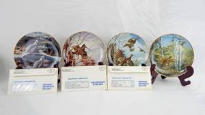 lot 134 image: Set of 4 Vintage 1986 Limited Edition David Maas Game Birds Collection Collector Plates