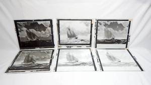 lot 101 image: Set of Vintage 1950 Leslie Ragan Homeward Bound Glass Color Separation Plates