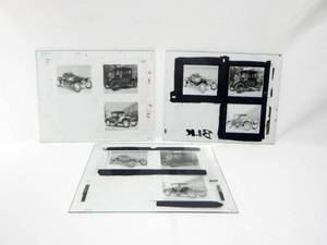 lot 102 image: Set of Vintage 1959 Highway of Memories Antique Automobiles Glass Color Separation Plates
