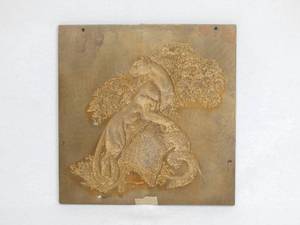 lot 164 image: Vintage Fred Sweney CougarMountain Lion Brass Embossing Plate