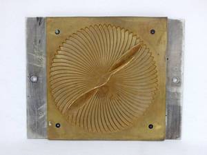 lot 168 image: Vintage Spinning Airplane Propeller Brass Embossing Plate