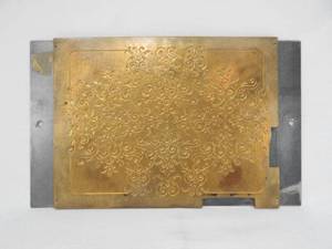 lot 169 image: Vintage Scroll Work Brass Embossing Plate
