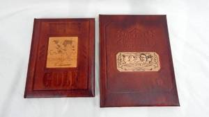 lot 141 image: Set of 2 Vintage Special Edition Leather Bound Golf Books