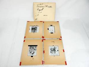 lot 107 image: Set of Vintage 1957 Lawson Wood Monkeys A Marked Man Glass Color Separation Plates