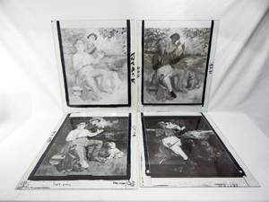 lot 109 image: Set of Vintage 1958 Clair V. Fry Believe Me Glass Color Separation Plates