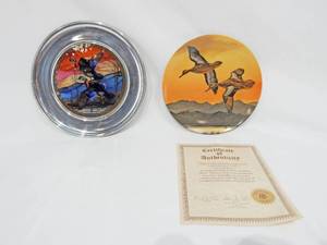 lot 137 image: Set of 2 Vintage David Maass Limited Edition Collector Plates