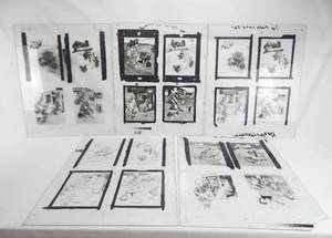lot 114 image: Set of Vintage 1955 1956 Lawson Wood Monkeys Glass Color Separation Plates