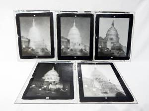 lot 117 image: Set of Vintage 1954 Our Nations Capitol Glass Color Separation Plates