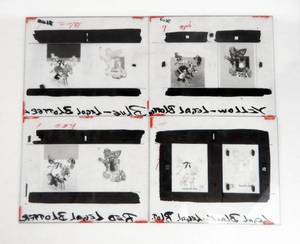 lot 120 image: Set of Vintage 1957 Lawson Wood Monkeys Glass Color Separation Plates