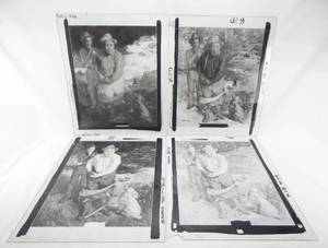 lot 122 image: Set of Vintage 1958 Clair V. Fry Last Chance Glass Color Separation Plates