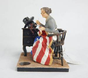 lot 197 image: Vintage Islandia International Norman Rockwell Mending The Flag Figurine