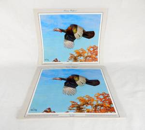 lot 200 image: Lot of 24 Vintage Richard Bishop Tree Topper Wild Turkey Prints