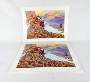 lot 207 image: Lot of 51 Vintage Charles M. Russell Whos Meat Prints