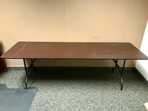 lot 22 image: Heavy Duty - Wood Banquet Folding Table