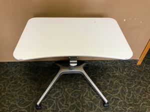 lot 27 image: Adjustable Height Rolling Desk