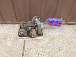 Flat of casters. As shown.