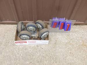 Flat of casters. As shown.