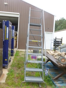 Cotterman 8 rolling ladder. Looks nearly new. Treads arent even scratched. THIS ITEM HAS A RESERVE.