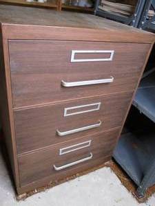 Vintage metal drawer cabinet, 27 x ...