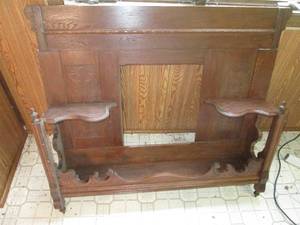Antique wood display, 44 inches wid...