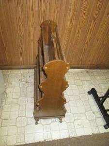 Vintage magazine rack made of wood...