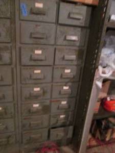 Nice parts sorting drawer set, fill...