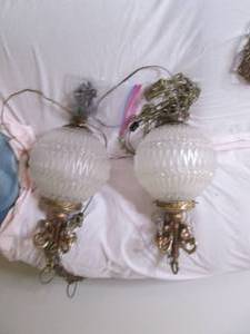Pair of decorative hanging lamps...