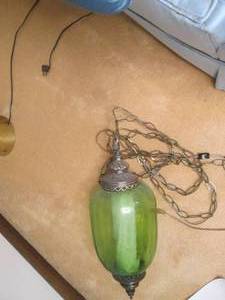 Decorative hanging lamp in green...