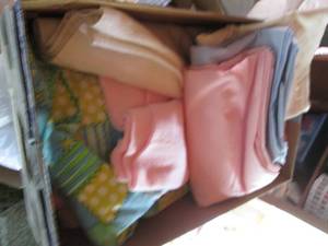 Box of flannel like material...