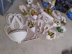 Massive lot of Plastic Wicker Ratta...